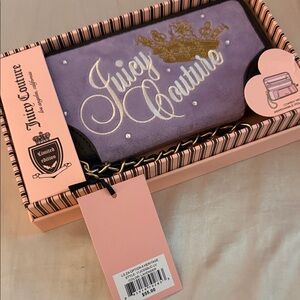 Juicy Couture heritage Lavender Clutch with Gold Embellishment